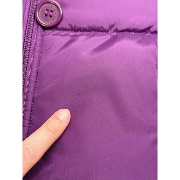 Southpole Jacket Women Medium Purple Hooded Puffer Faux Fur Winter Y2k Quilted - Picture 11 of 15